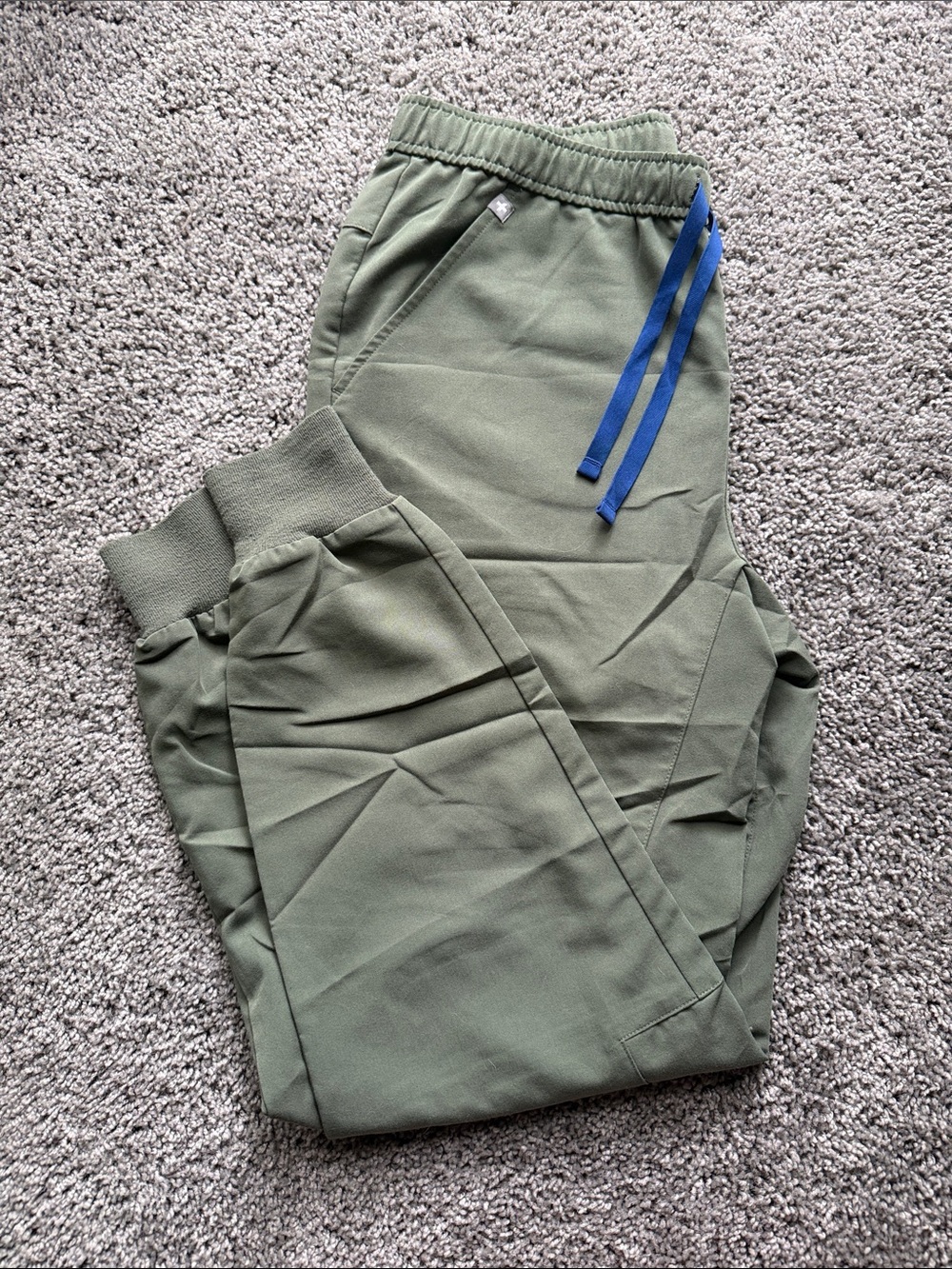 Men’s Olive Green Jogger Scrub Pants